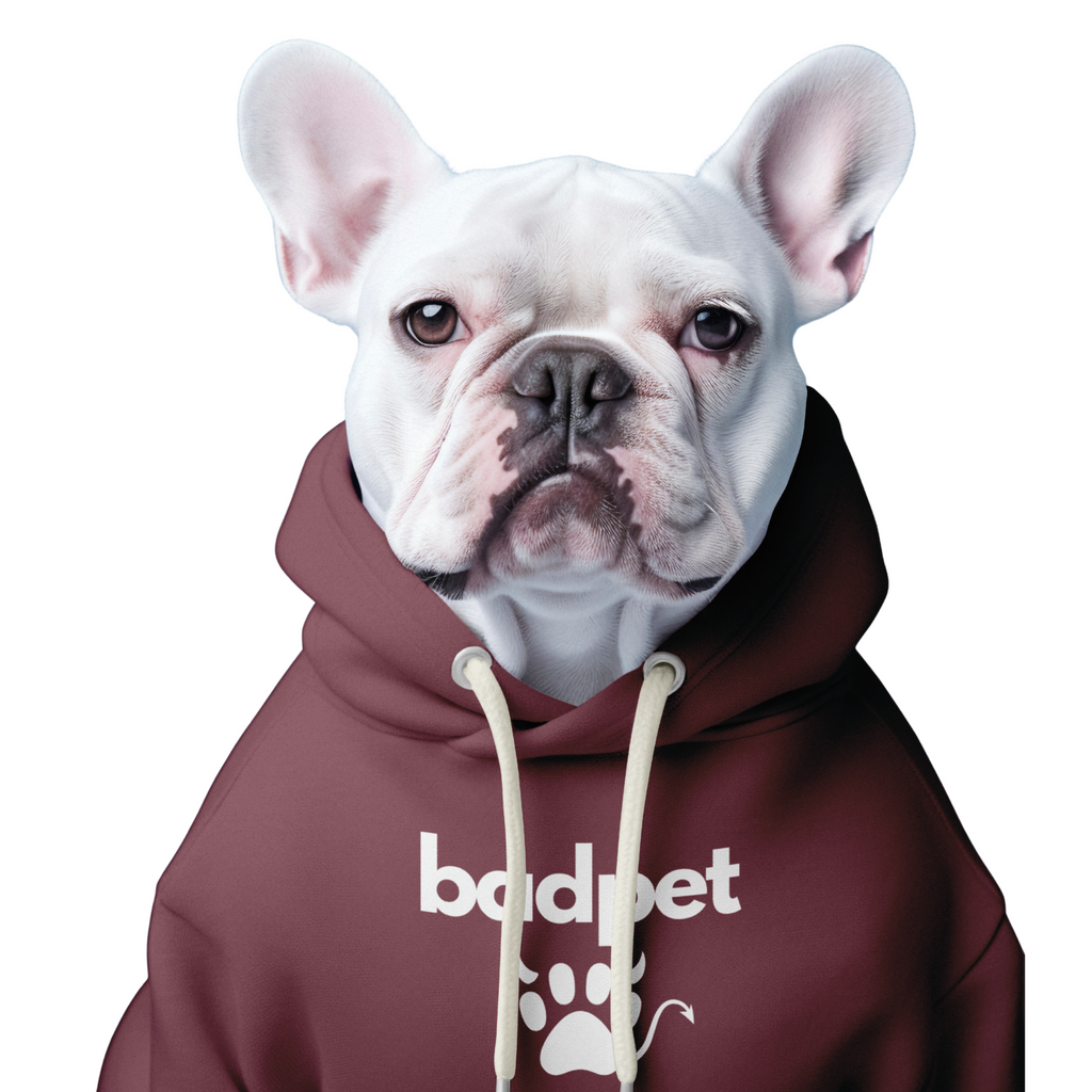 Polera para perro color guinda