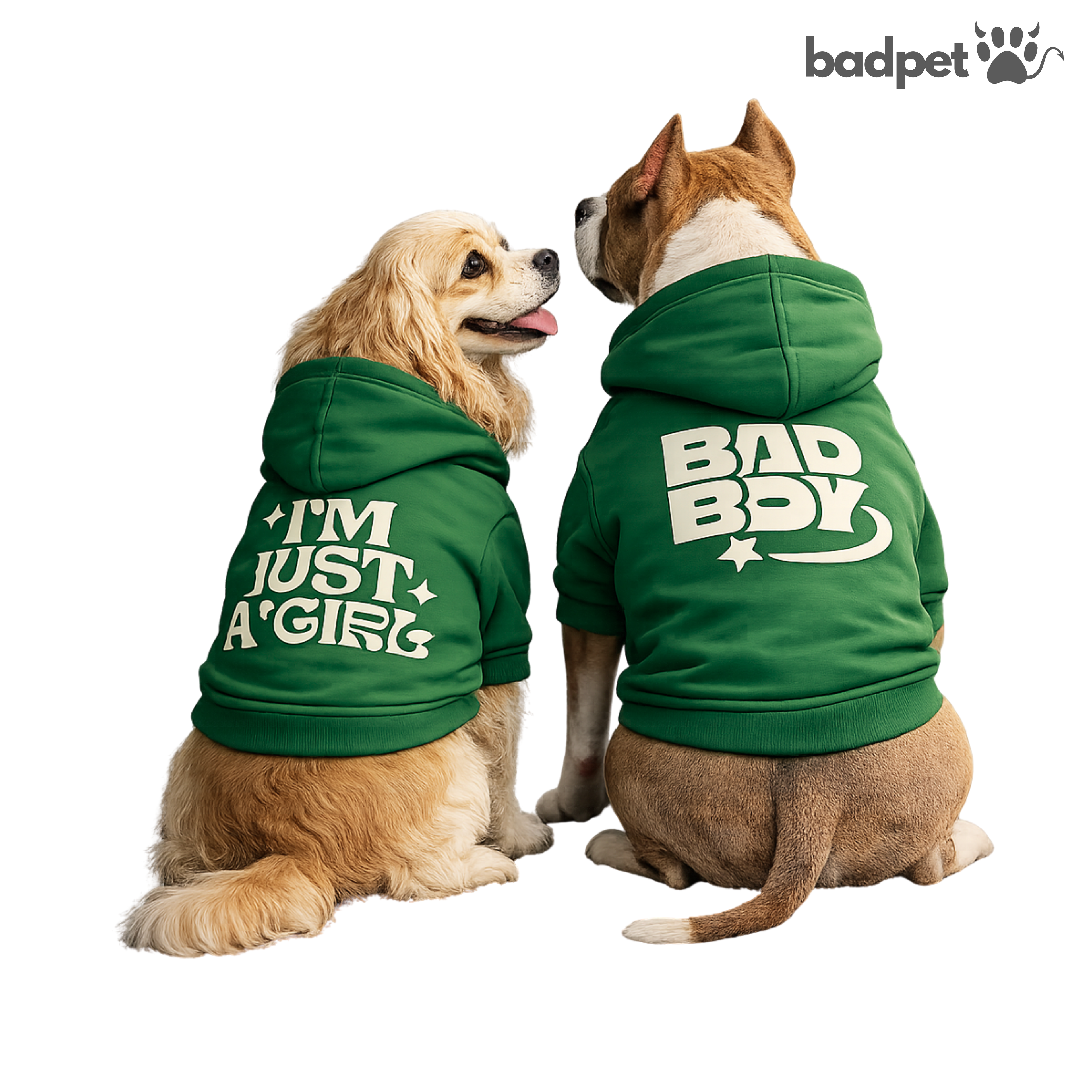 Polera para perro color verde