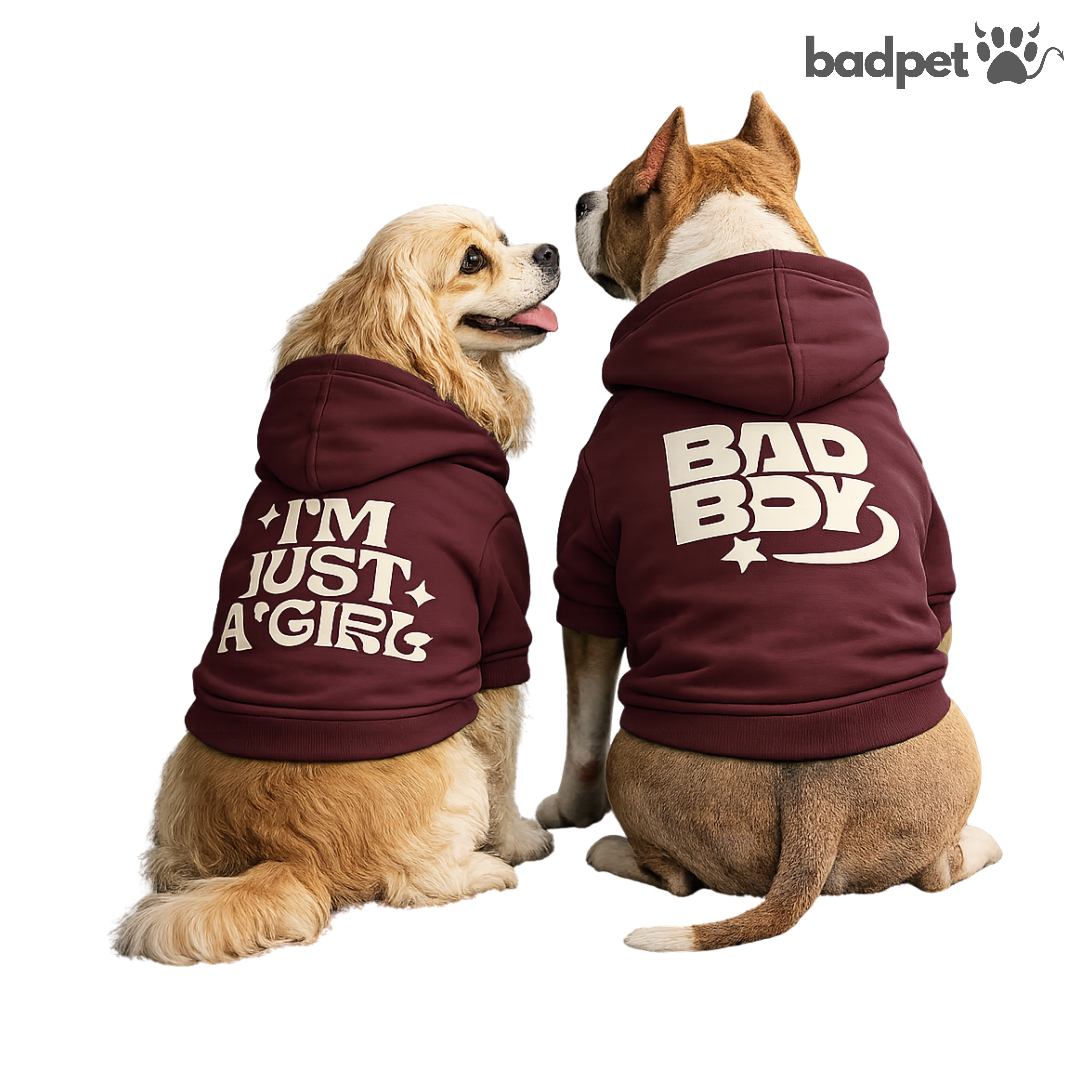 Polera para perro color guinda