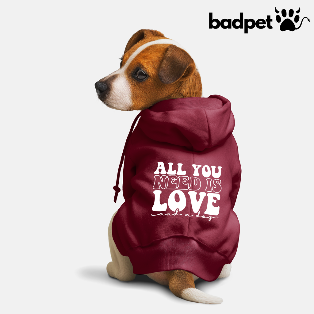 Polera para perro color guinda