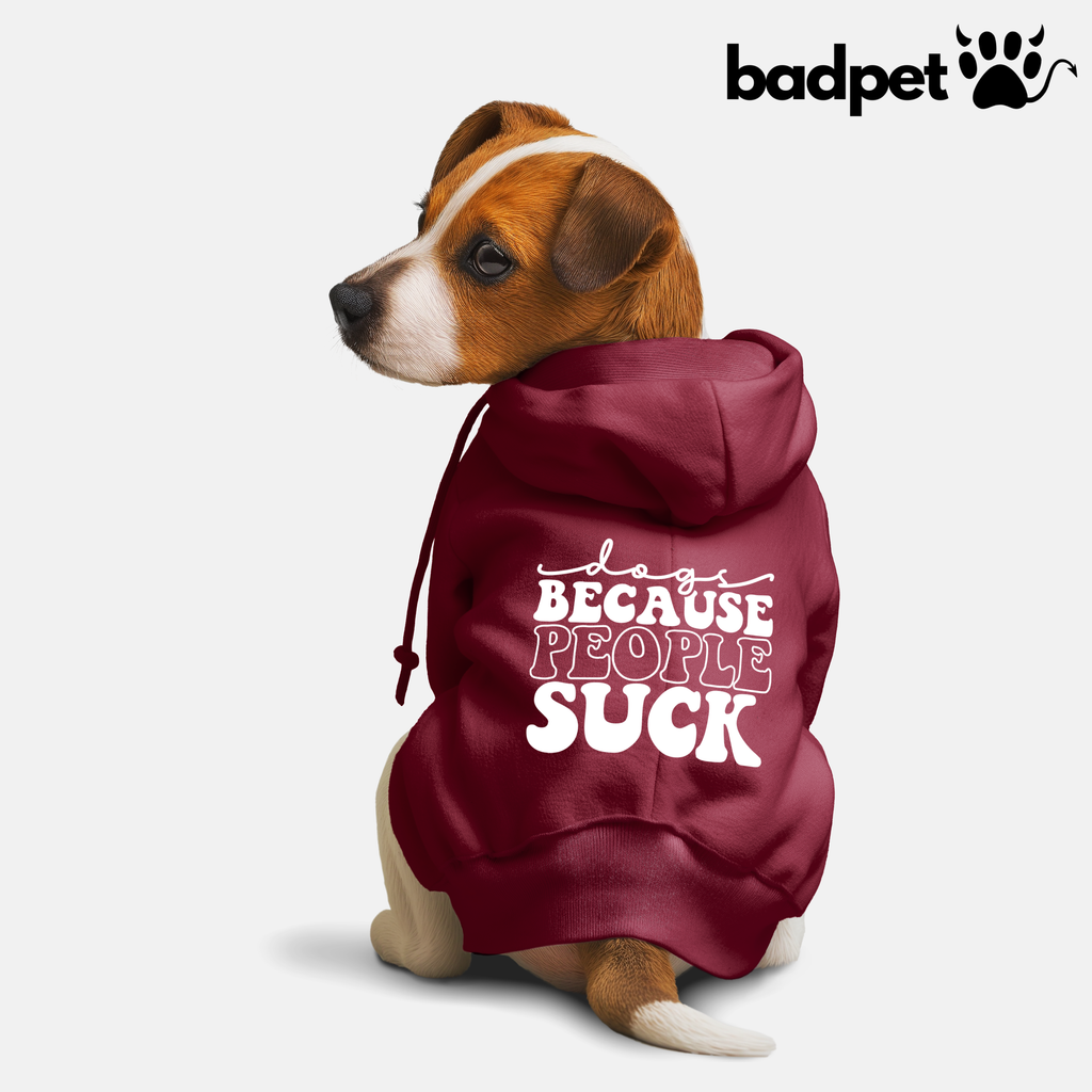Polera para perro color guinda